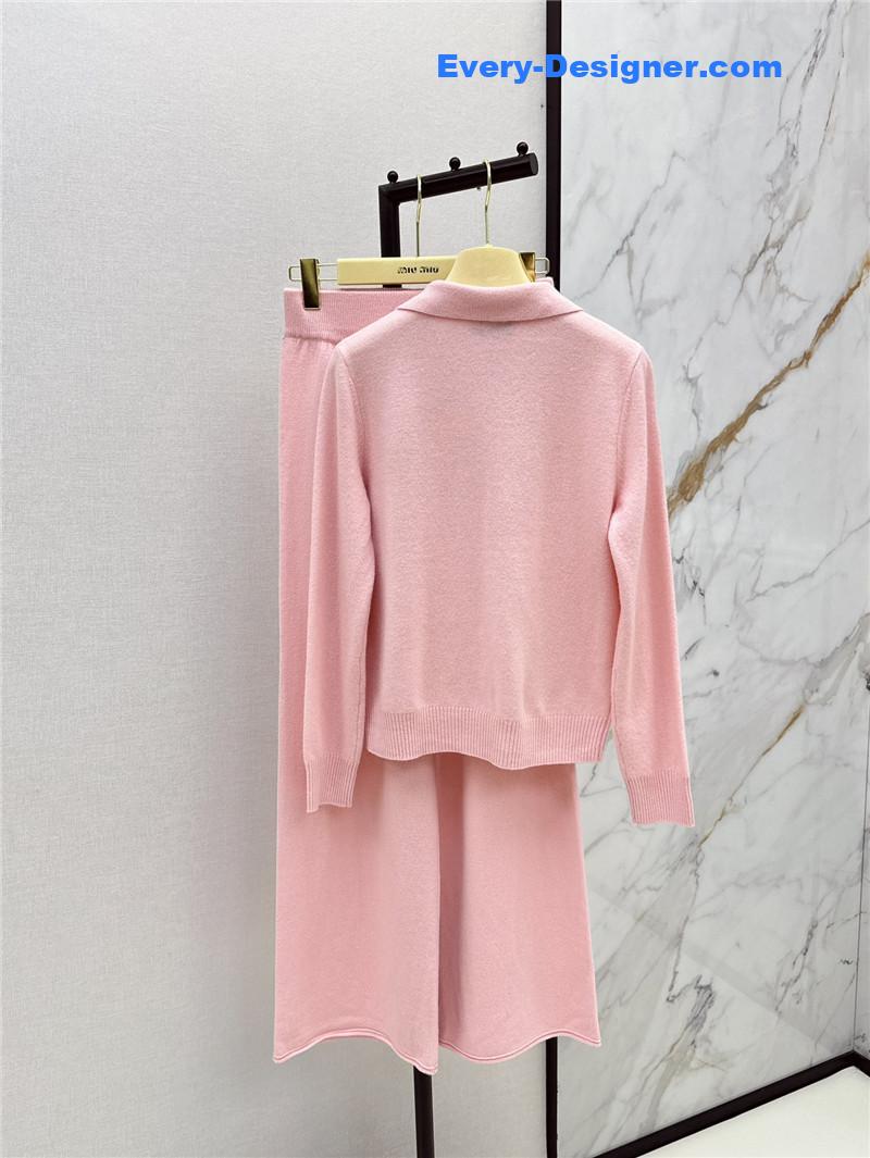 M1um1u new knitted suit replica d&g clothing