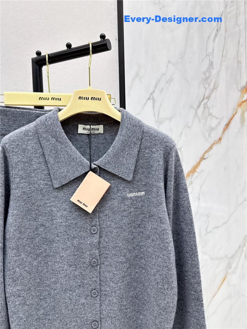 M1um1u new knitted suit replica d&g clothing