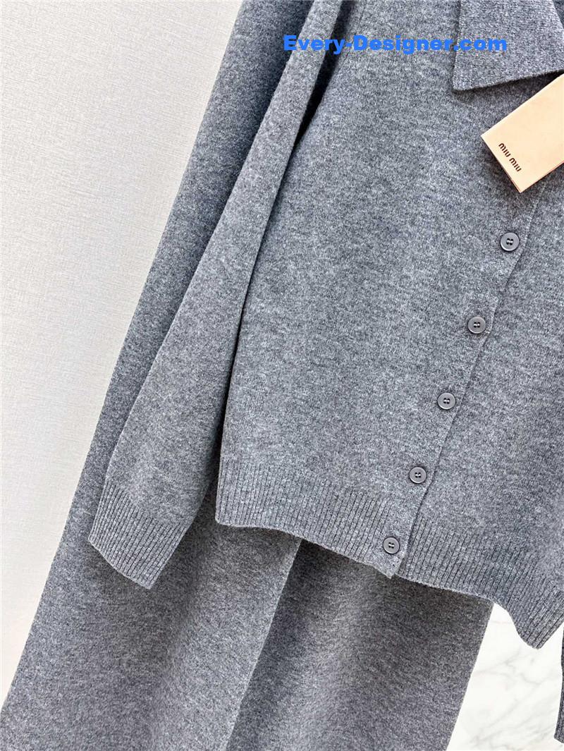 M1um1u new knitted suit replica d&g clothing