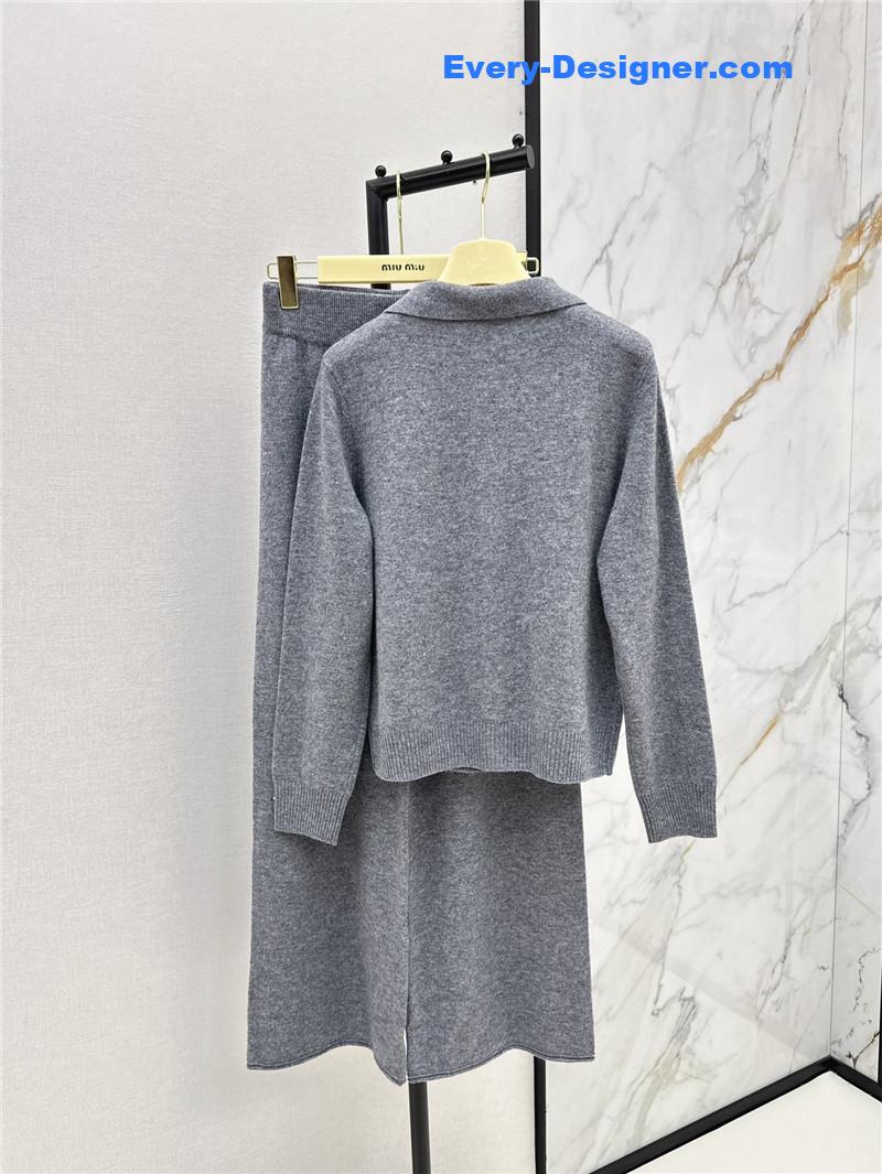 M1um1u new knitted suit replica d&g clothing