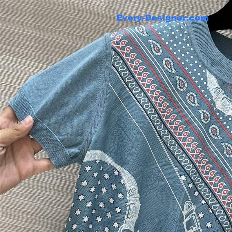 H**me5 silk cashmere short-sleeved top replica clothes