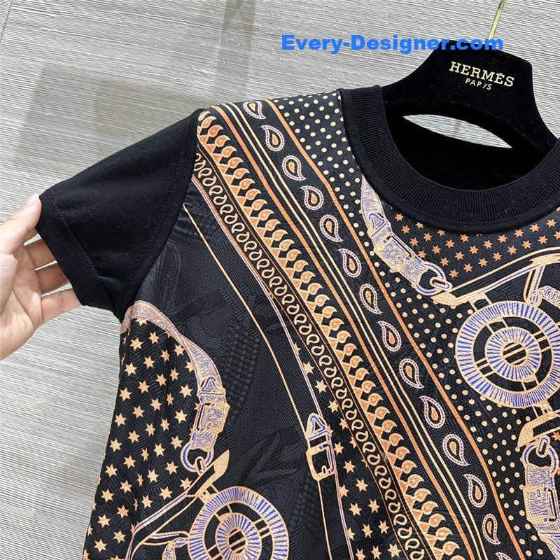 H**me5 silk cashmere short-sleeved top replica clothes