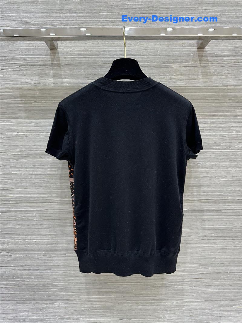 H**me5 silk cashmere short-sleeved top replica clothes