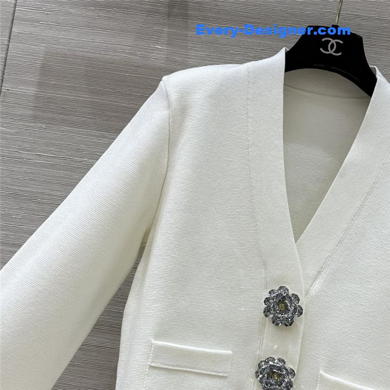 Ch**el v-neck cardigan replica clothing sites