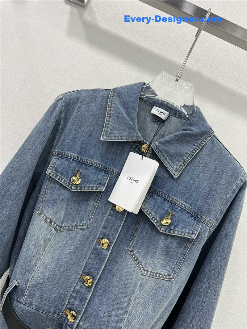 Ce1i*e denim long sleeve dress replica clothing sites