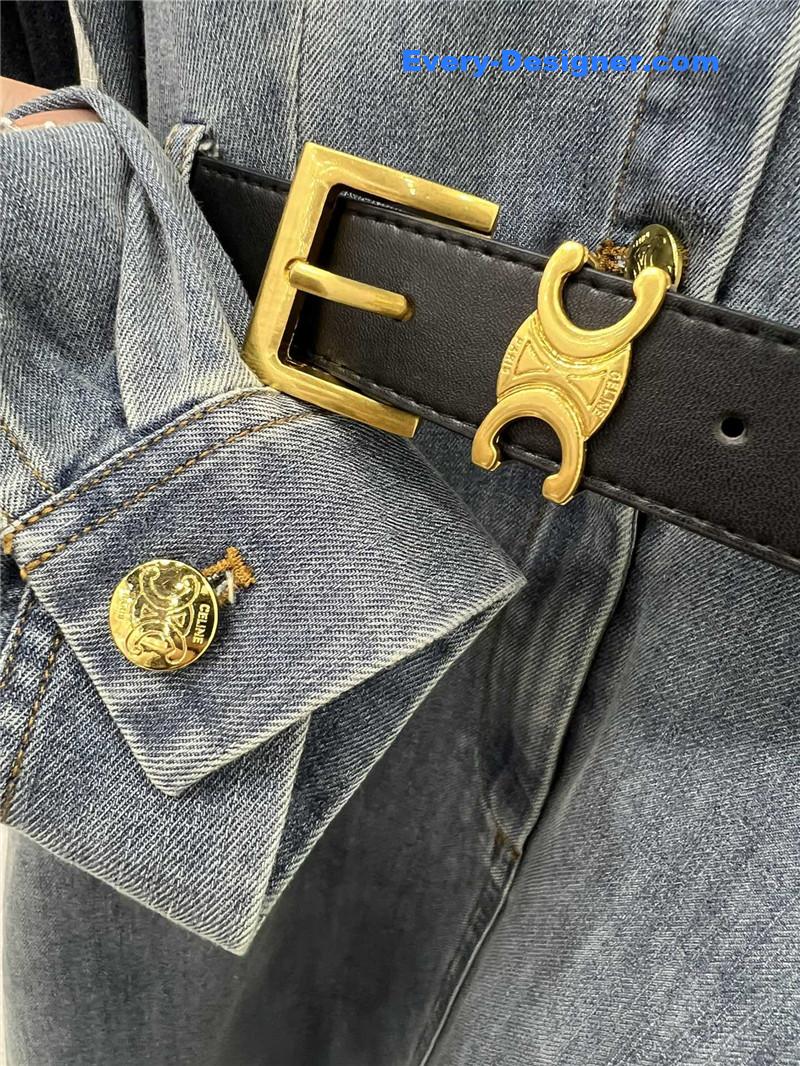 Ce1i*e denim long sleeve dress replica clothing sites