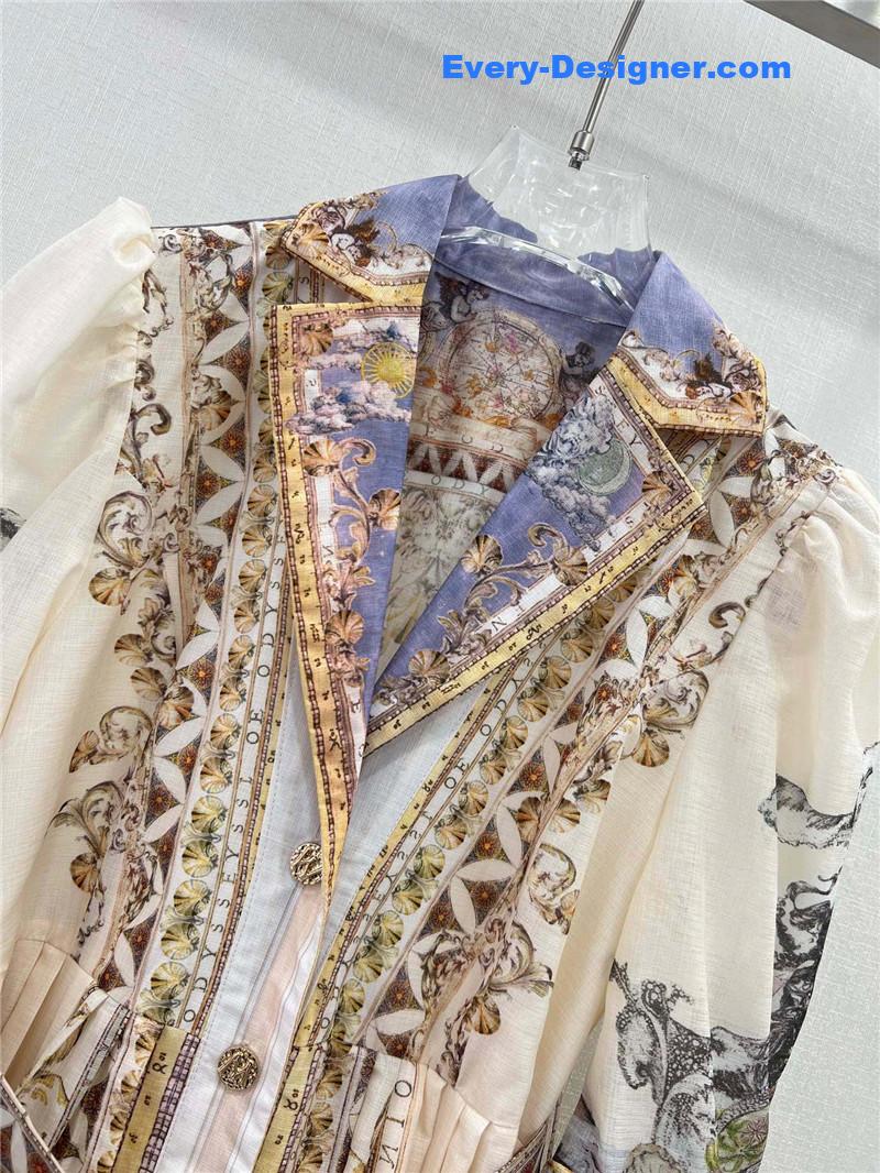 zimm v-neck puff sleeve long dress replica clothing sites