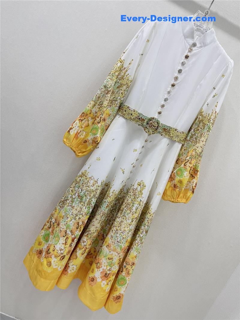 zimm lantern sleeve midi dress replica d&g clothing