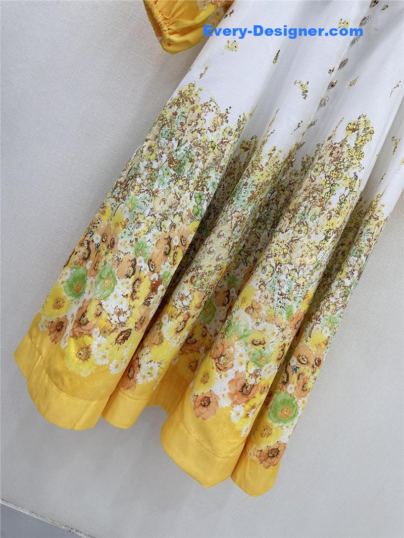 zimm lantern sleeve midi dress replica d&g clothing