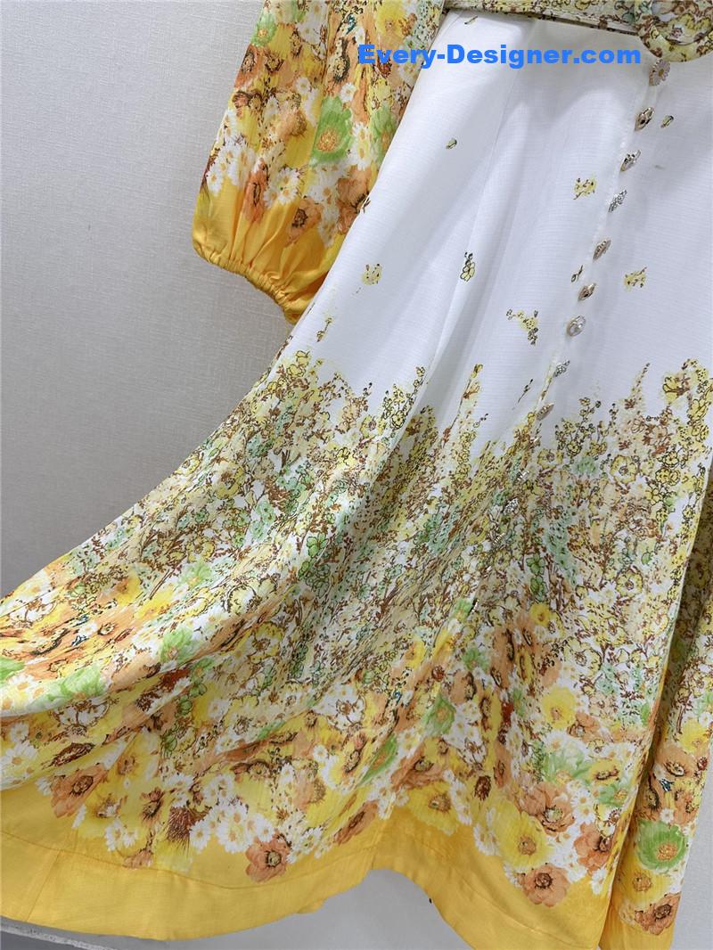 zimm lantern sleeve midi dress replica d&g clothing