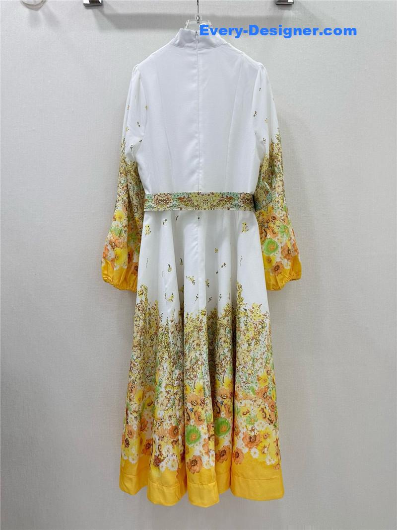 zimm lantern sleeve midi dress replica d&g clothing