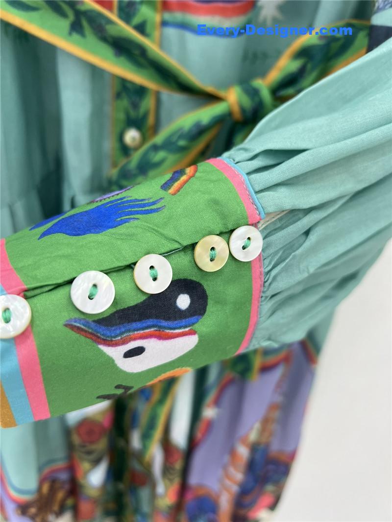 zimm shirt collar single breasted dress replica clothes