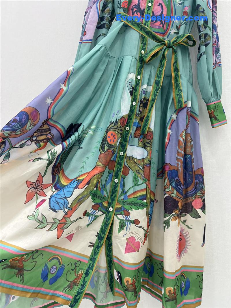 zimm shirt collar single breasted dress replica clothes