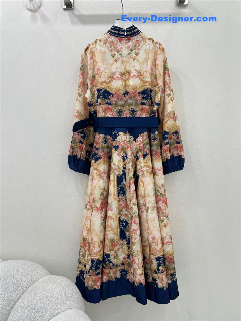 zimm lantern sleeve long dress replica d&g clothing