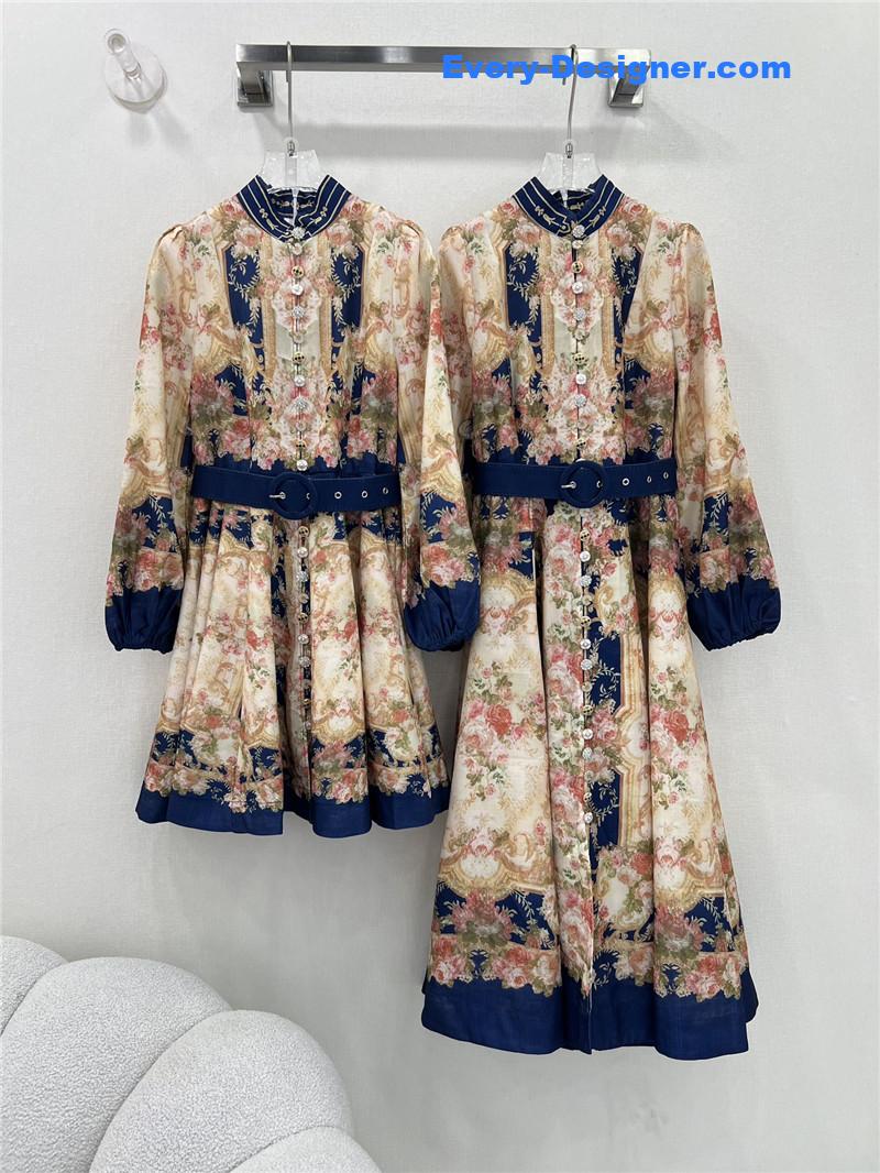 zimm lantern sleeve long dress replica d&g clothing