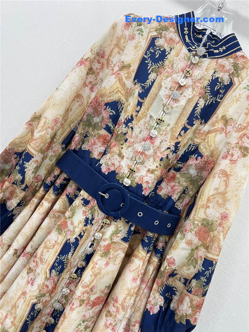 zimm lantern sleeves mid-length dress replica clothes