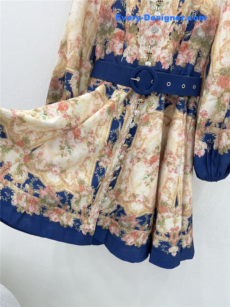 zimm lantern sleeves mid-length dress replica clothes