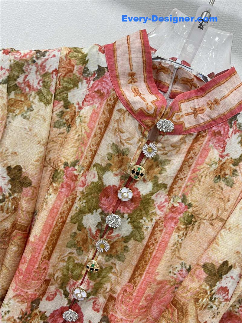 zimm lantern sleeve long dress replica designer clothes