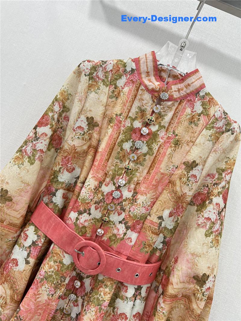 zimm lantern sleeve long dress replica designer clothes