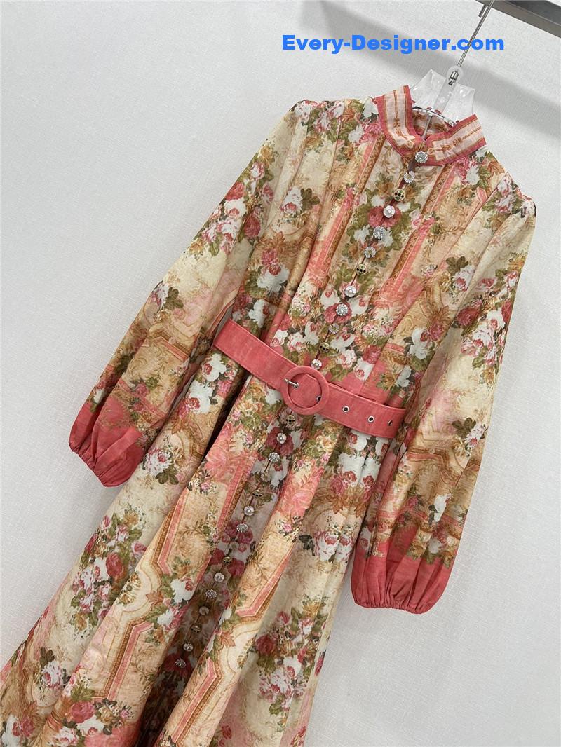 zimm lantern sleeve long dress replica designer clothes