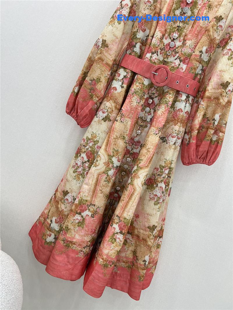 zimm lantern sleeve long dress replica designer clothes