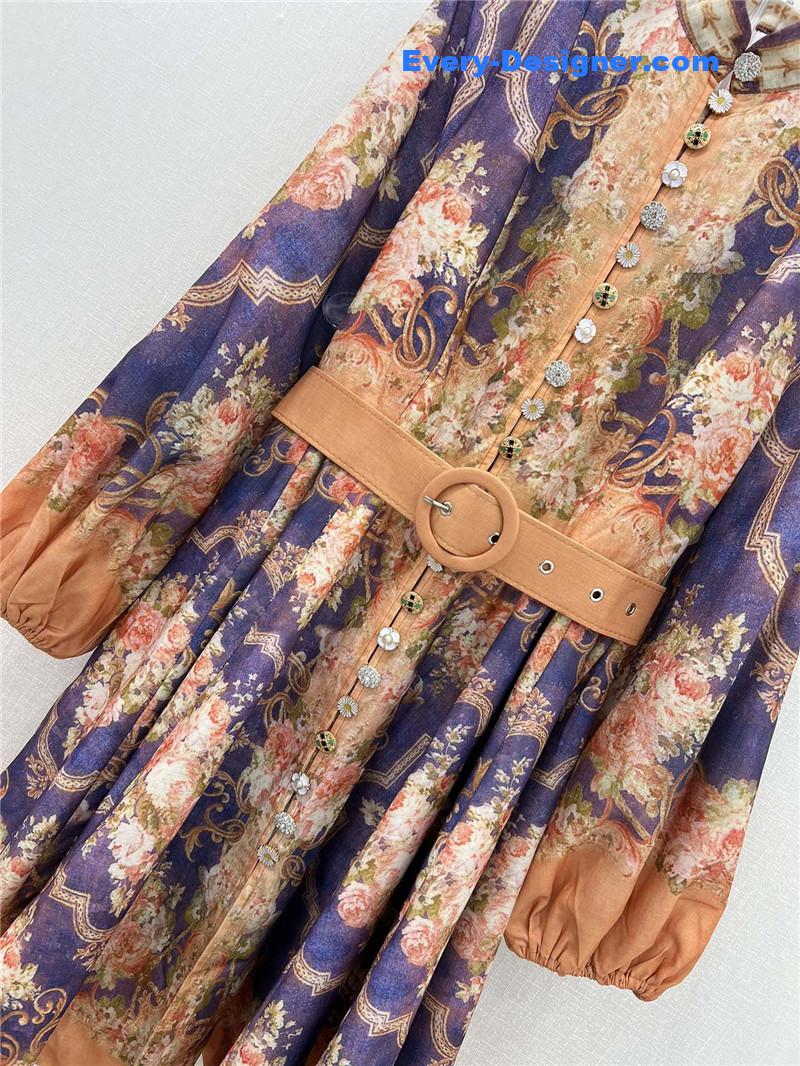 zimm lantern sleeves mid-length dress replicas clothes