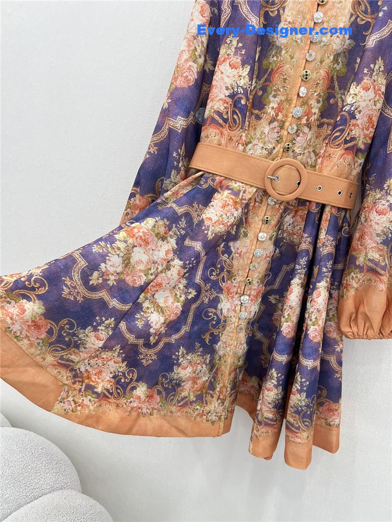 zimm lantern sleeves mid-length dress replicas clothes