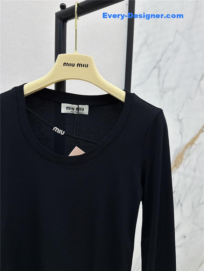 M1um1u slim fit long sleeve t-shirt replica clothing sites