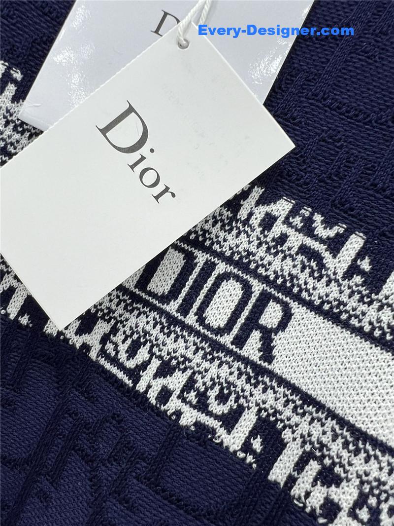 D10r obscure jacquard knitted short-sleeved top replica clothes