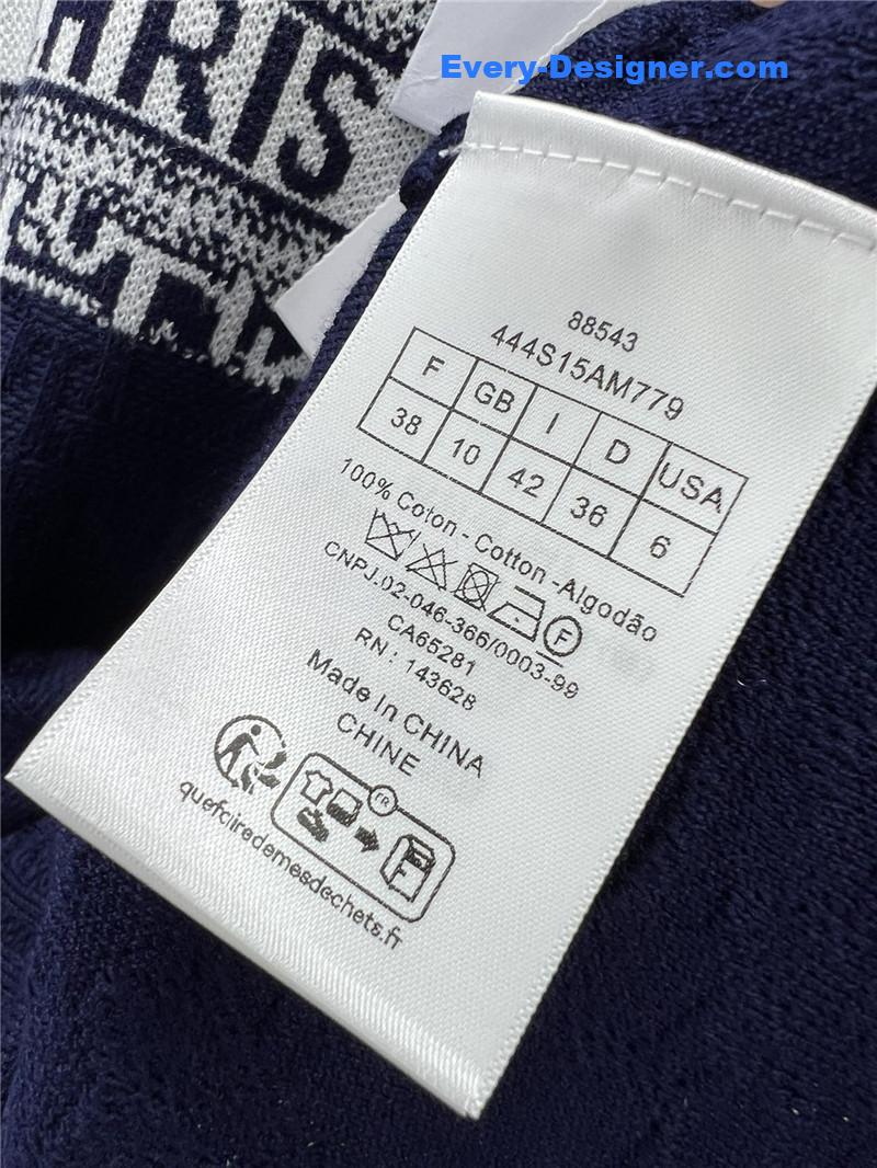 D10r obscure jacquard knitted short-sleeved top replica clothes