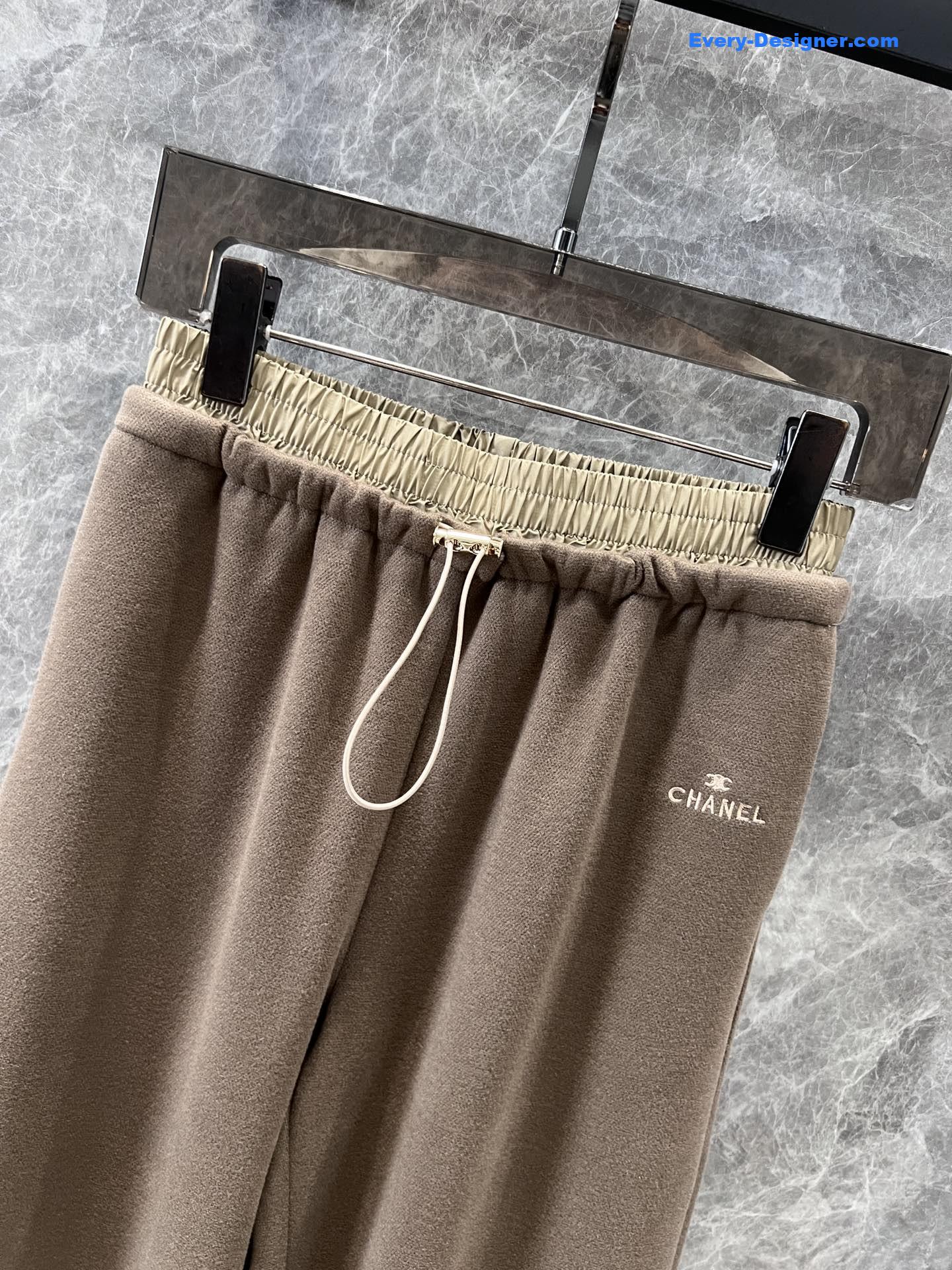 Ch**el straight wide-leg pants