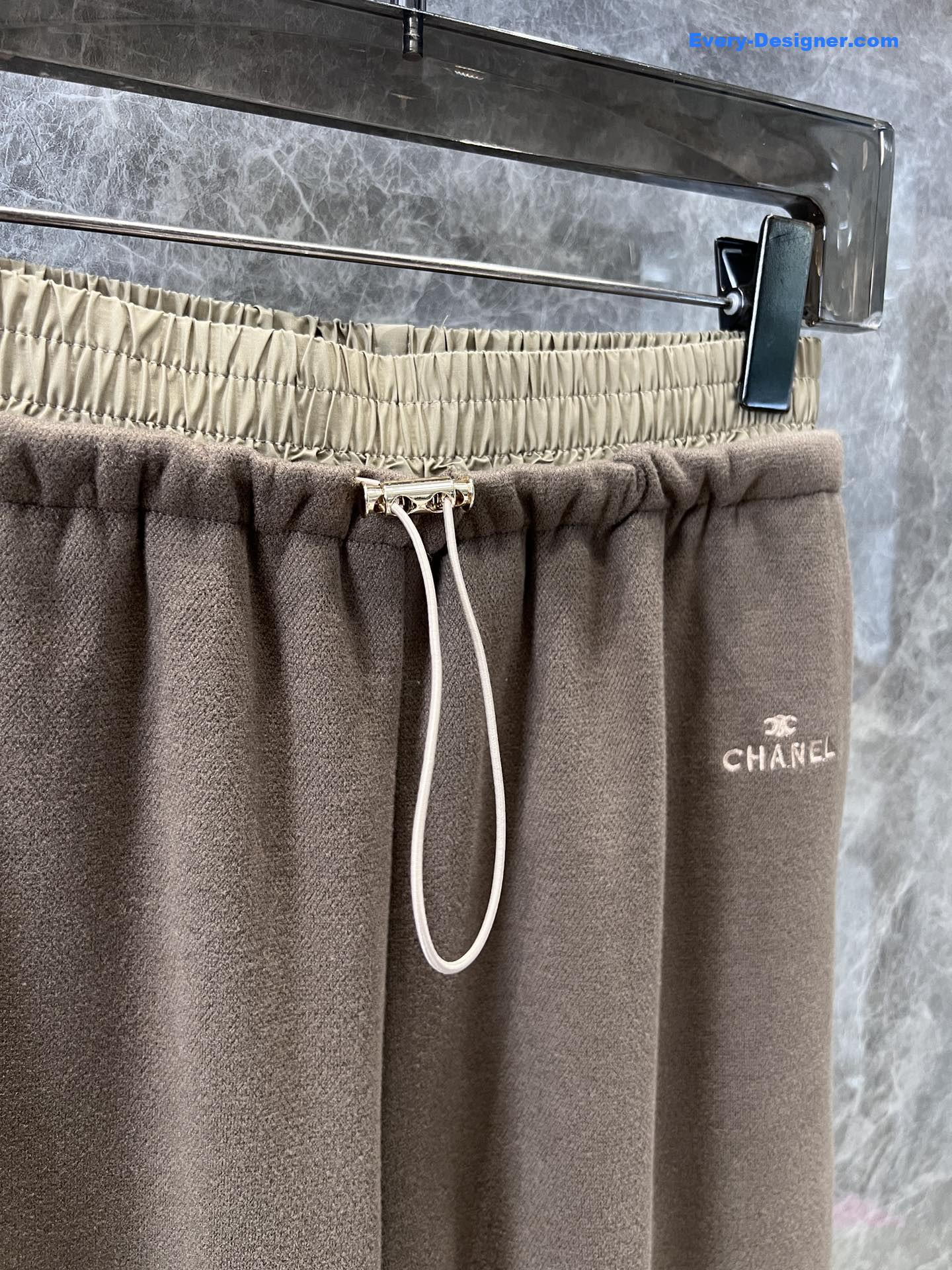 Ch**el straight wide-leg pants