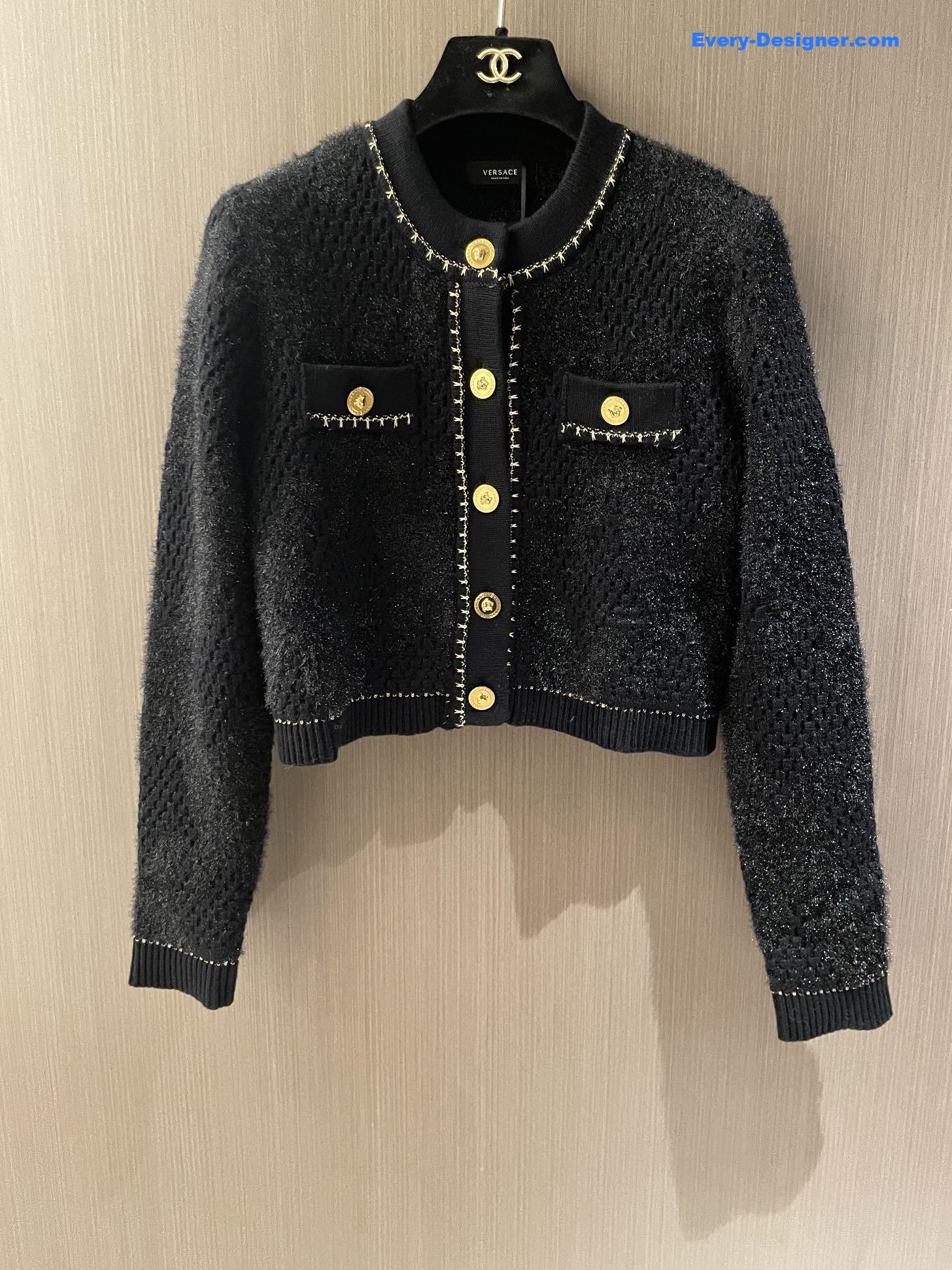 Versace Medusa Cropped Cardigan