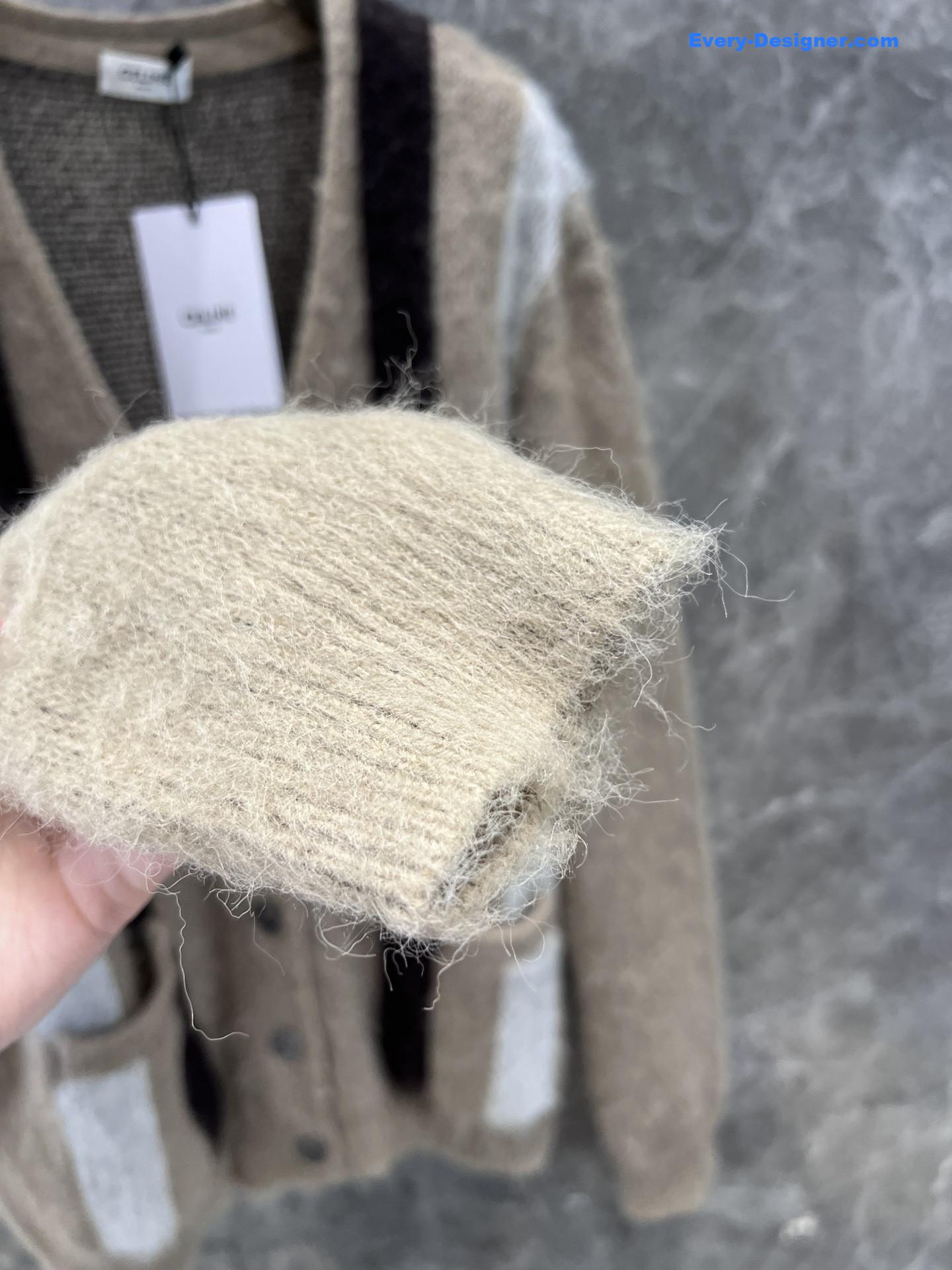 Ce1i*e brushed mohair cardigan