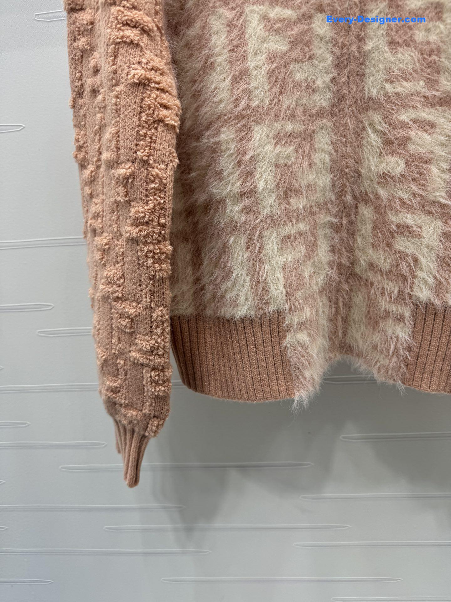 F**di ff zip-up bomber jacket pink