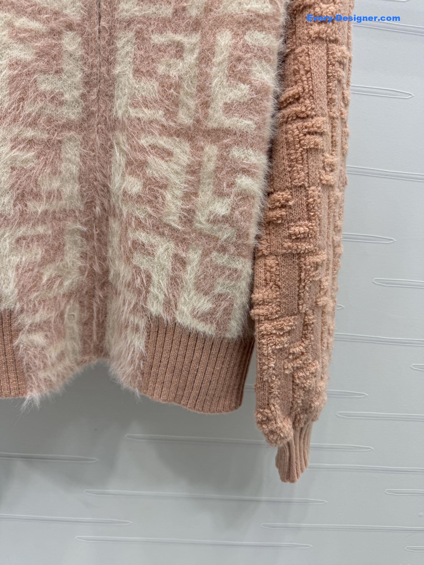 F**di ff zip-up bomber jacket pink