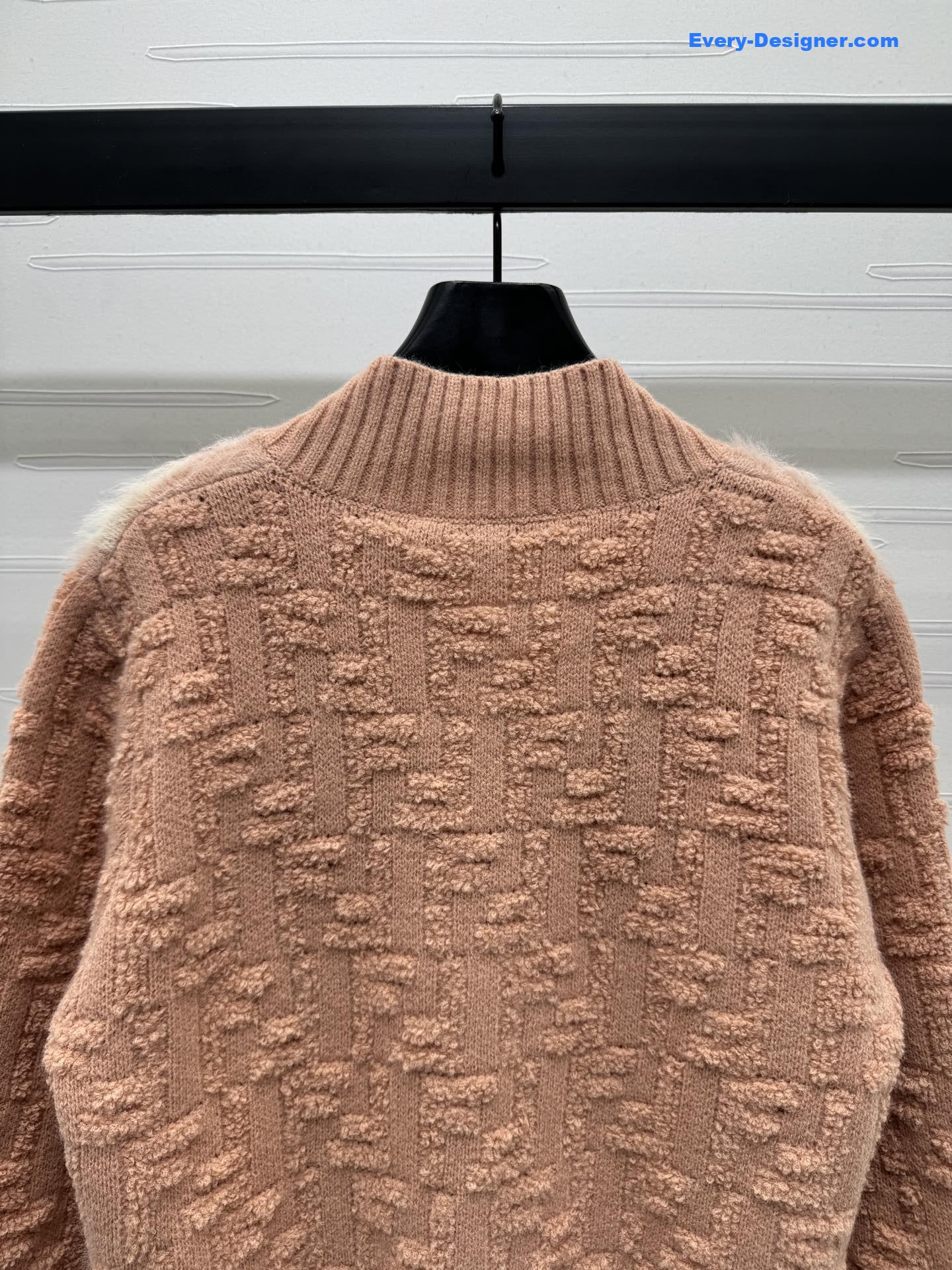 F**di ff zip-up bomber jacket pink