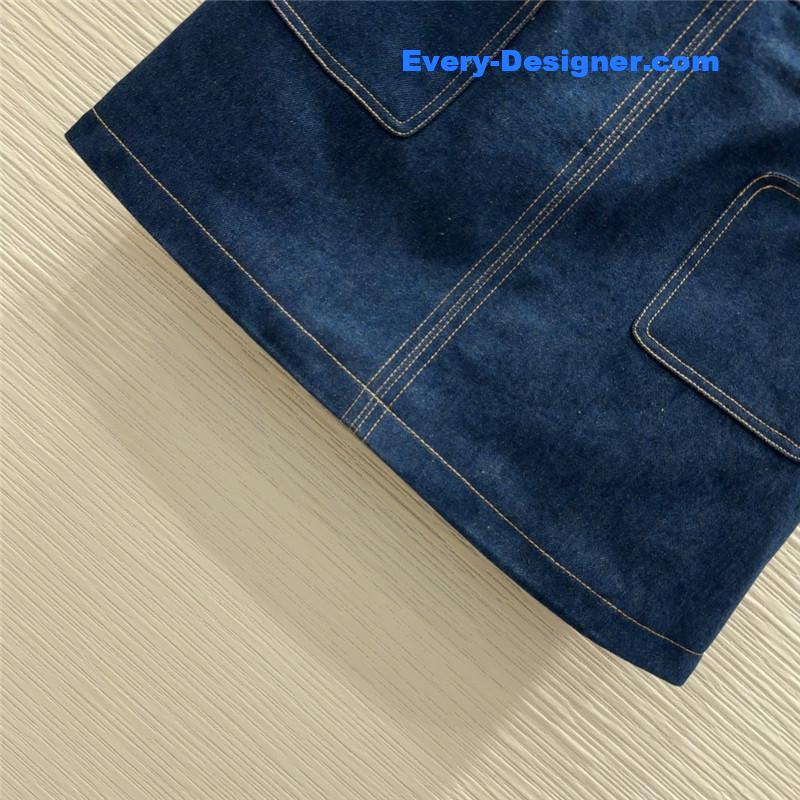 Ce1i*e cotton denim suit