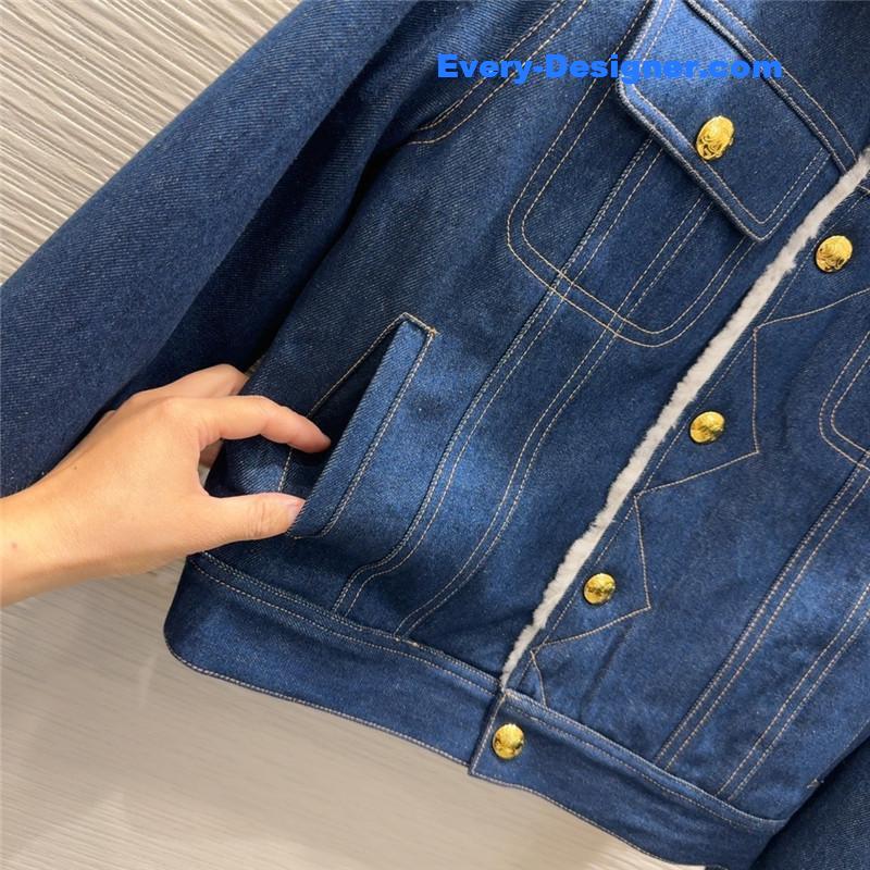 Ce1i*e cotton denim suit