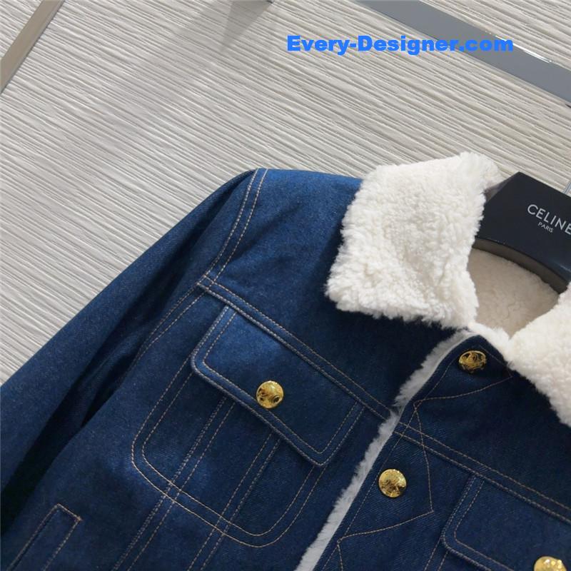 Ce1i*e cotton denim suit