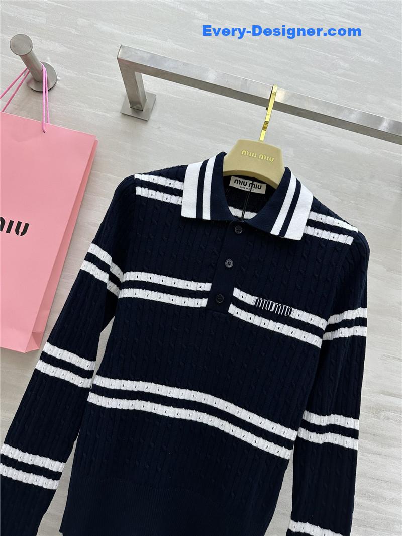 M1um1u knitted bottoming shirt