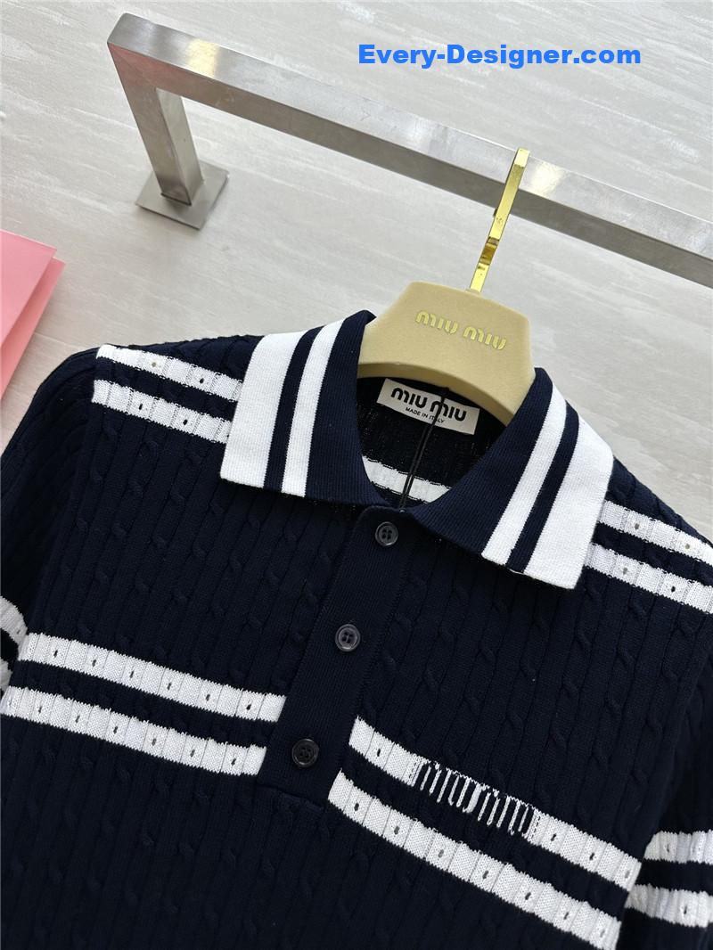 M1um1u knitted bottoming shirt