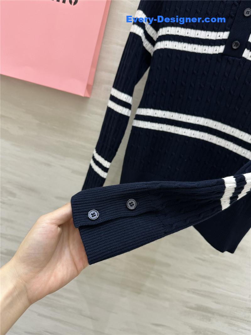 M1um1u knitted bottoming shirt