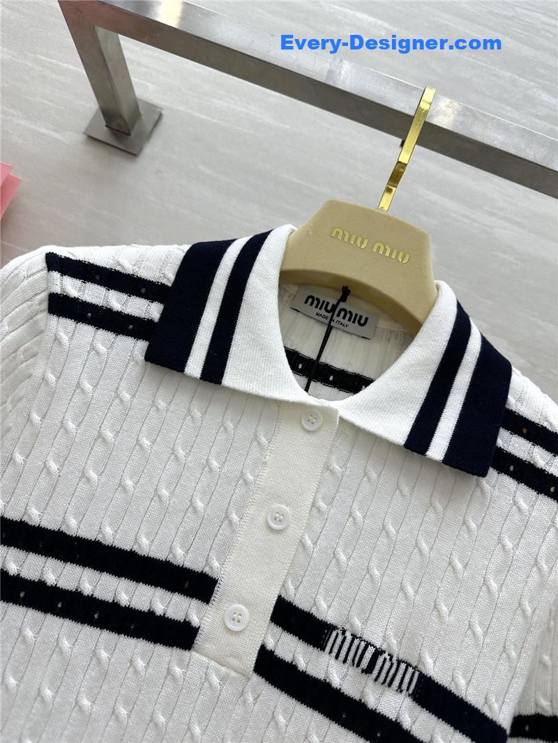 M1um1u knitted bottoming shirt