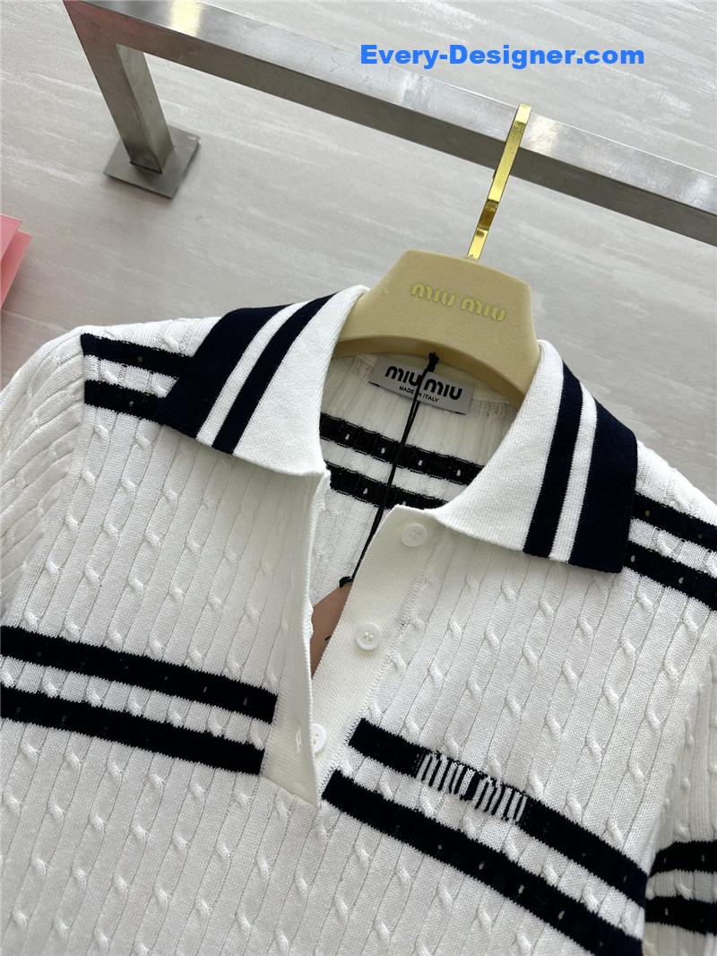 M1um1u knitted bottoming shirt