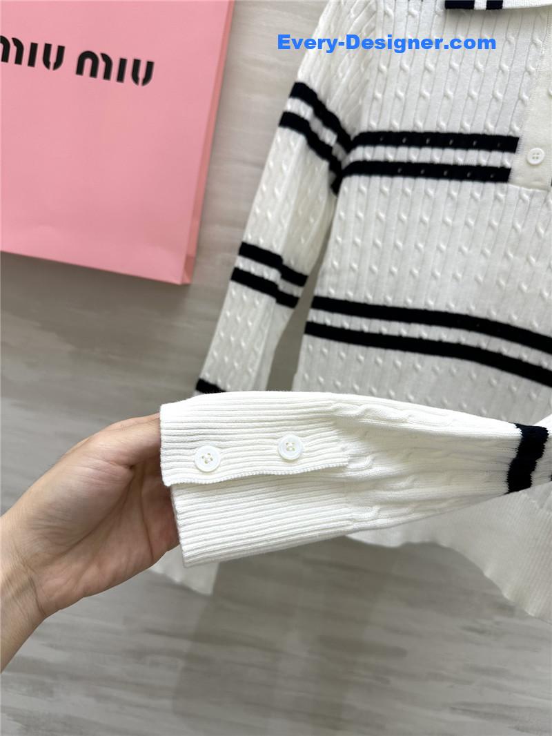 M1um1u knitted bottoming shirt