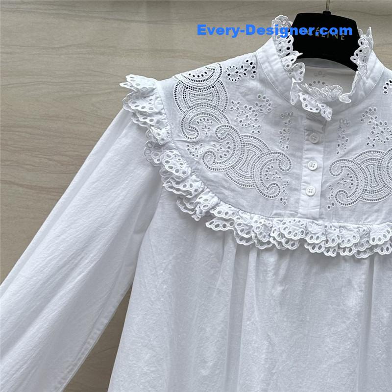 Ce1i*e lace long sleeve shirt