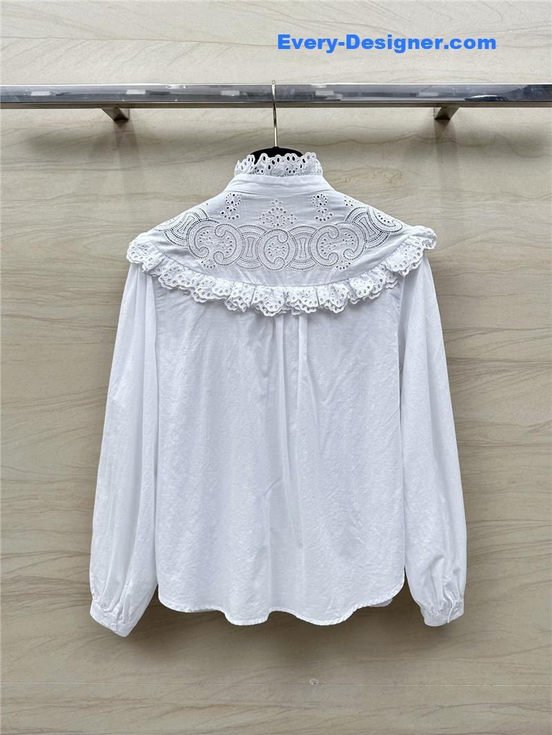 Ce1i*e lace long sleeve shirt