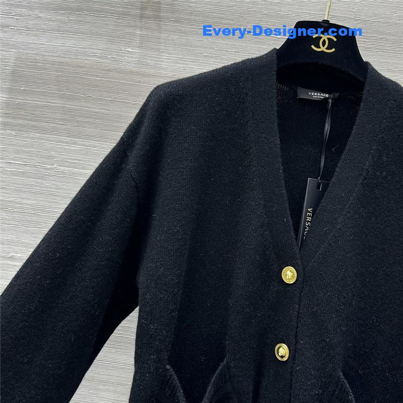 Versace cashmere cardigan coat