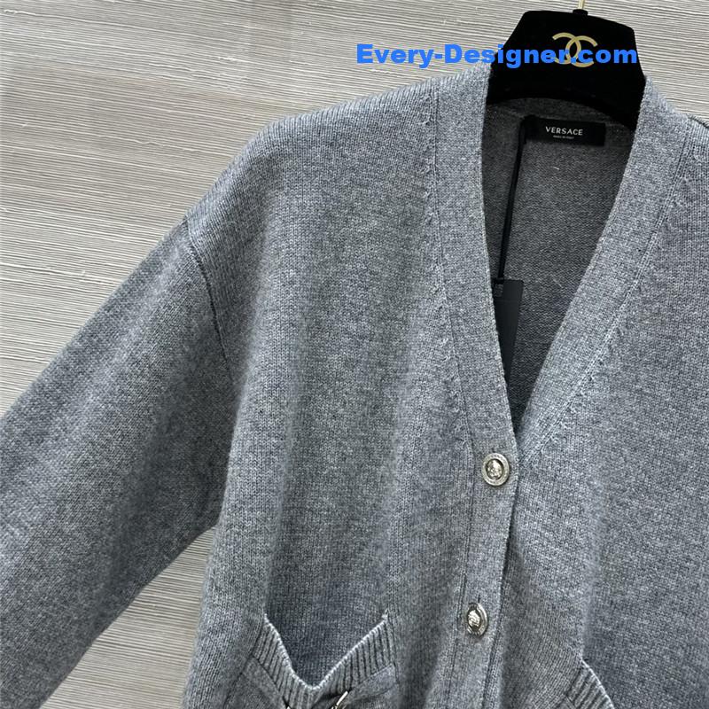 Versace cashmere cardigan coat